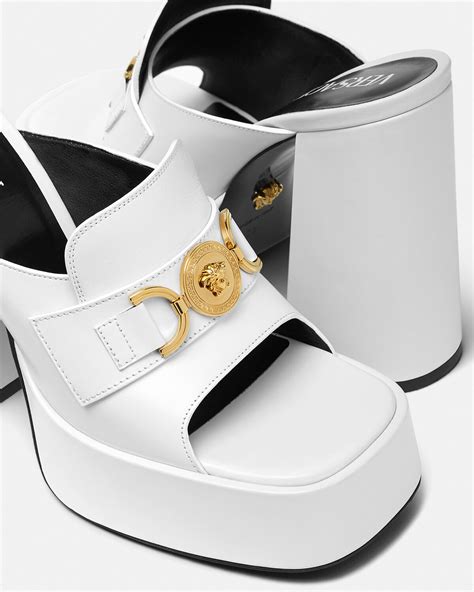 versace white mules|Versace mules for sale.